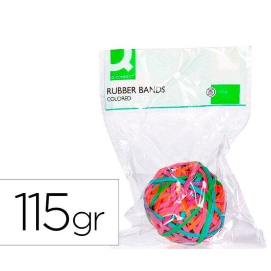 Bola de Gomillas Elásticas Q-Connect Nº 5 100 Unidades Colores Surtidos