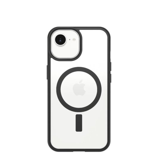 Funda para móvil OtterBox React MagSafe Cover TPU y policarbonato negro transparente para iPhone 17e/16e/15/14/13