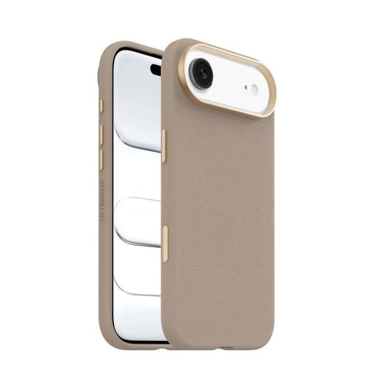 Funda para móvil OtterBox Symmetry Cactus Leather Cover case Piel de cactus Gris claro para iPhone 17 Air