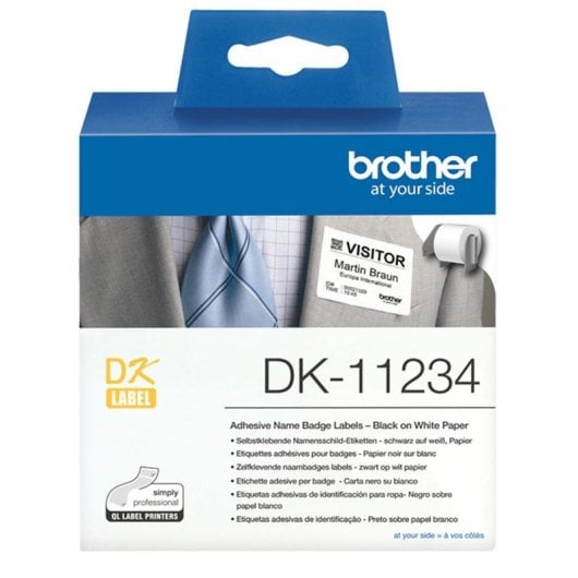 Rolo de Etiquetas Adesivas Brother DK-11234 8,6 cm x 6 cm Removível