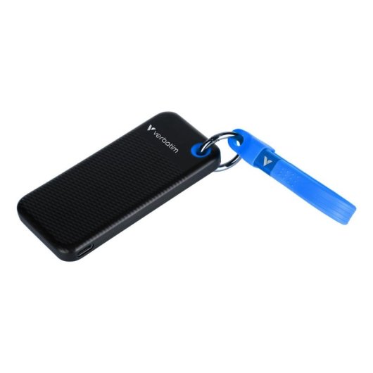 Festplatte Verbatim Pocket SSD 512GB M.2 USB Typ-C 10 Gbps Schwarz Blau