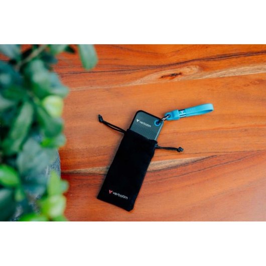 Festplatte Verbatim Pocket SSD 512GB M.2 USB Typ-C 10 Gbps Schwarz Blau