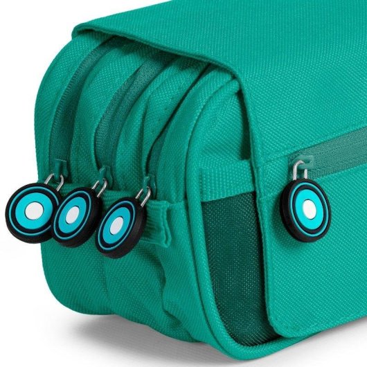 Estuche Portatodo Triple Grafoplás Bits and Bobs Turquesa