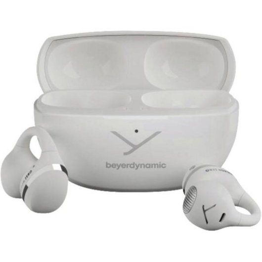Auriculares Beyerdynamic AMIRON ZERO inalámbricos Bluetooth para deportes con diseño abierto y carga rápida blancos