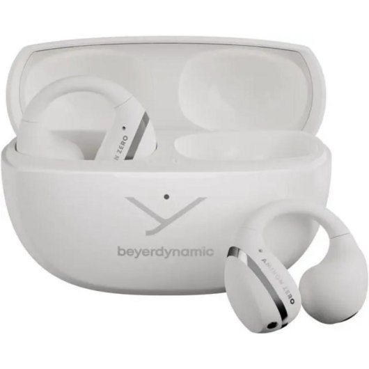 Auriculares Beyerdynamic AMIRON ZERO inalámbricos Bluetooth para deportes con diseño abierto y carga rápida blancos