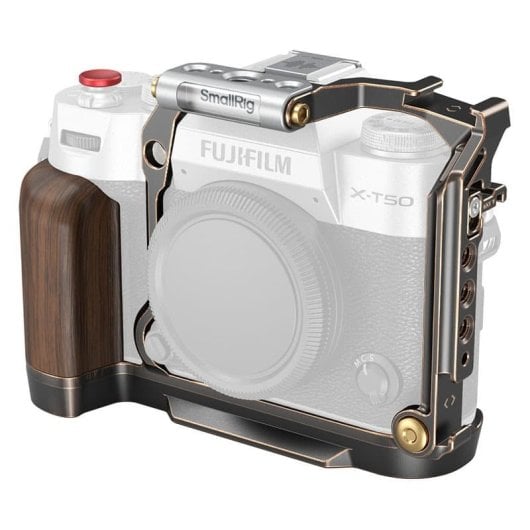 Jaula SmallRig 4714 Retro pour Fujifilm X-T50 Poignée Bois Ergonomique