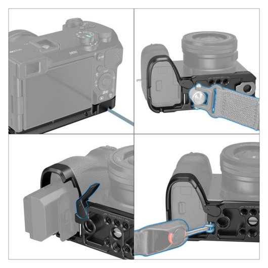Base SmallRig 4338 para Sony A6700 com Placa Arca-Swiss e Braço Articulado