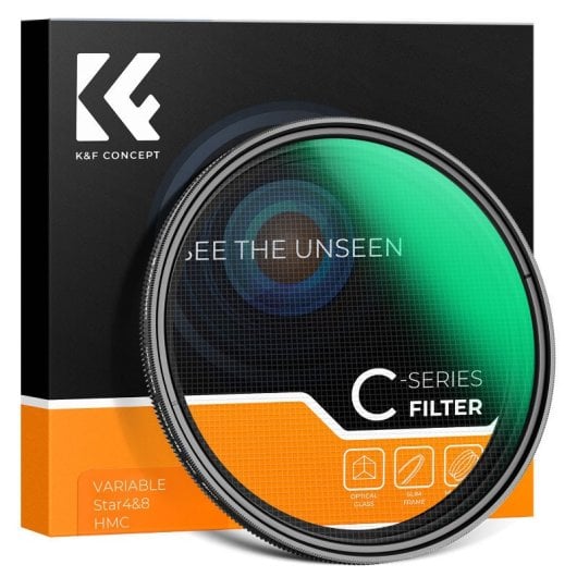 Filtro Estelar K&F Concept Nano C 72 mm 4-8 Linhas Alumínio
