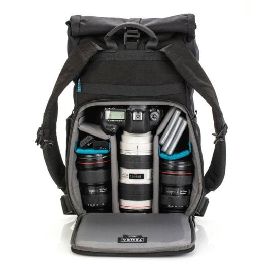 Mochila Tenba Fulton V2 16L Preta acesso traseiro proteção laptop