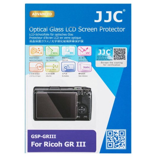 Protetor de Ecrã LCD JJC para Ricoh GR III Vidro 0,25 mm 9H