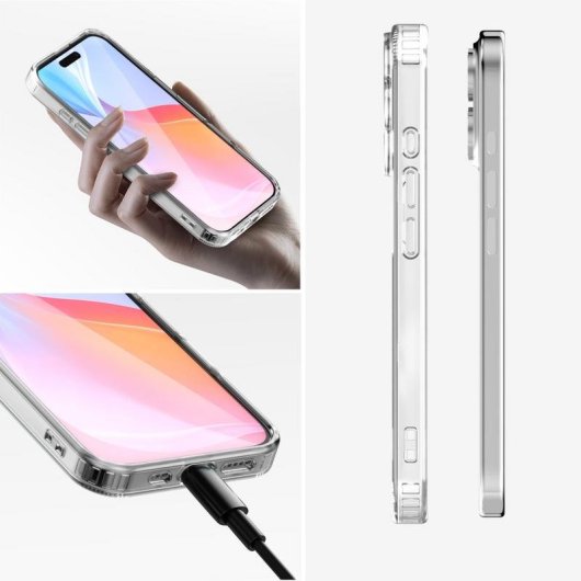 Handyhülle 4smarts Cover Polycarbonat Transparent kompatibel mit iPhone 16