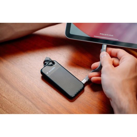Disco Rigido Verbatim Pocket SSD 256GB USB Tipo C 10GB/s Ignifugo