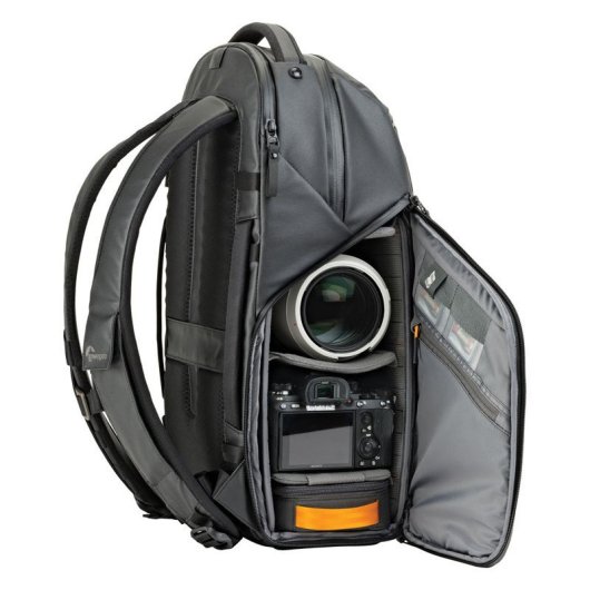 Mochila Lowepro Freeline BP 350 AW Cinza Acesso Rápido 15 polegadas