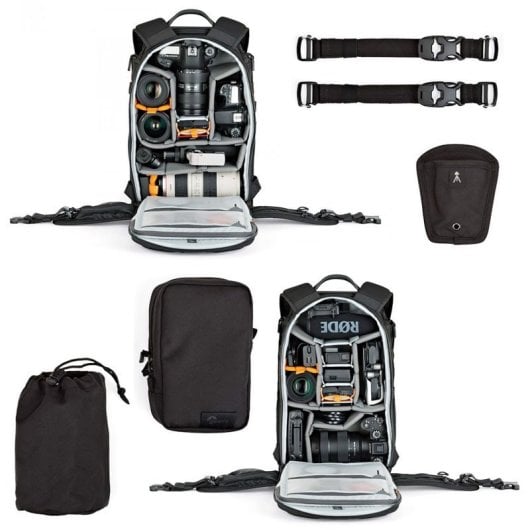 Mochila Lowepro ProTactic BP 350 AW II Preta Modular Acesso 16L
