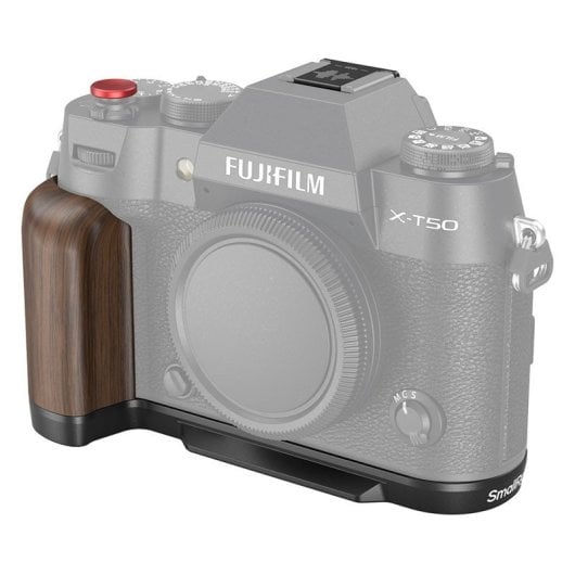 Empuñadura De Madera En Forma De L Smallrig 4784 Para Fujifilm X-t50, Color Negro