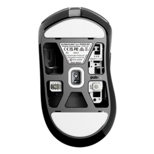 Ratón Pulsar X3 CrazyLight RF Wireless USB Type-C 32000 DPI Noir