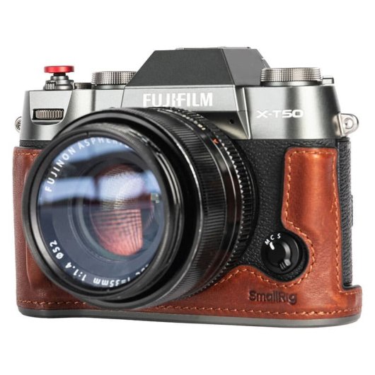 Funda SmallRig 4710 Cuir Marron pour Fujifilm X-T50 Prise Ergonomique
