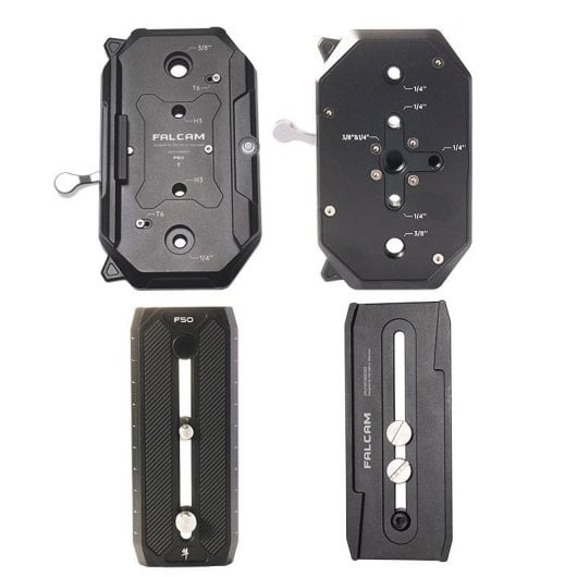 Placa de Libertação Rápida Falcam F50 3227 Longa Kit 50kg Multi-Furos