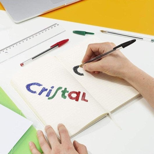 Bolígrafo BIC Cristal Original Rojo Tinta Aceite 10 Unidades