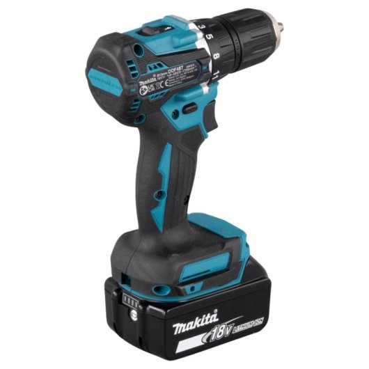 Taladro de pistola Makita DDF487Z 18V Li-Ion Turquesa 1700 RPM