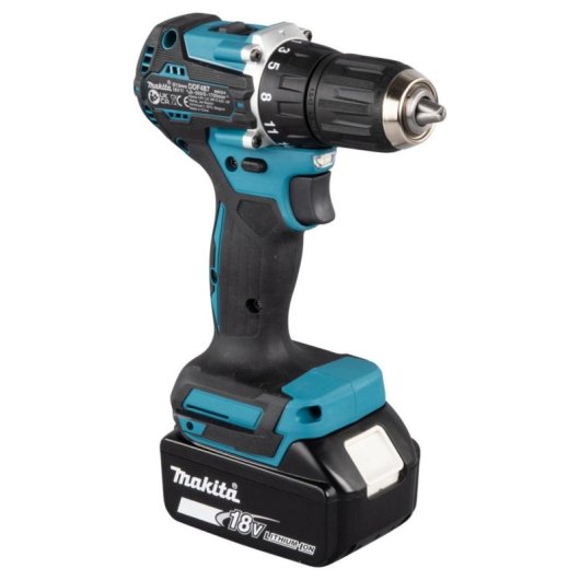 Taladro de pistola Makita DDF487Z 18V Li-Ion Turquesa 1700 RPM