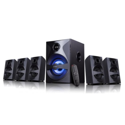 Colunas F&D 5.1 canais Bluetooth 80W com subwoofer ativo