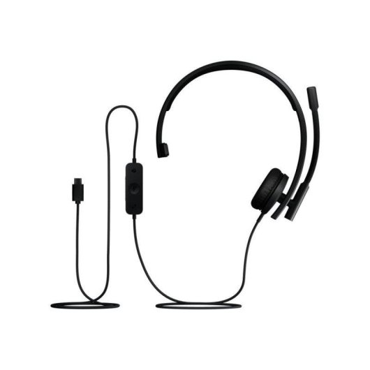 Auriculares Logitech H570e con cable USB-C monoaurales para oficina con cancelación de ruido negros