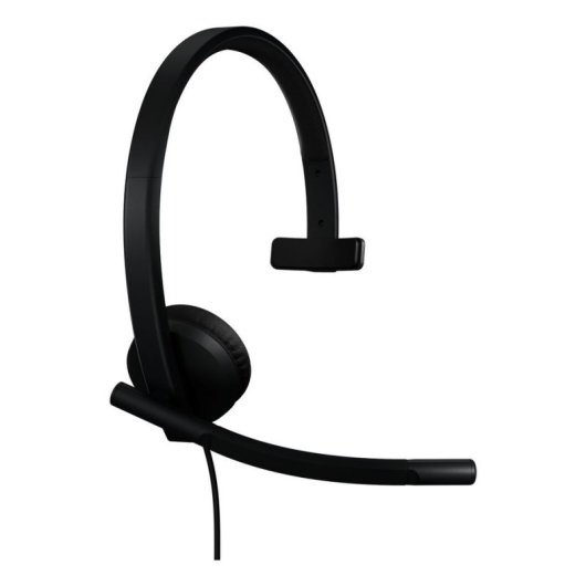 Auriculares Logitech H570e con cable USB-C monoaurales para oficina con cancelación de ruido negros
