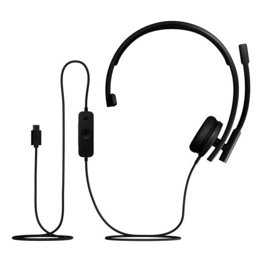 Auriculares Logitech H570e con cable USB-C monoaurales para oficina con cancelación de ruido negros