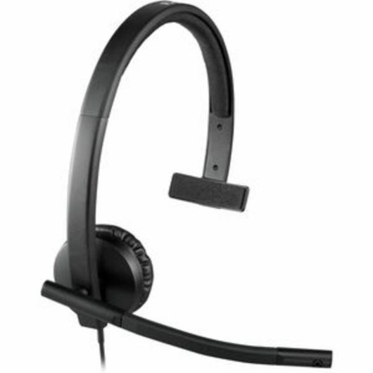 Auriculares Logitech H570e con cable USB-C monoaurales para oficina con cancelación de ruido negros