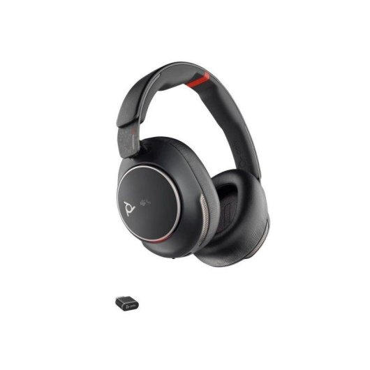 Auriculares HP Poly Voyager Surround 85 UC Bluetooth 5.3 USB-C Cancelamento Ativo Ruído Preto