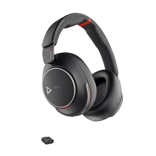 Auriculares HP Poly Voyager Surround 85 UC Bluetooth 5.3 USB-C Cancelamento Ativo Ruído Preto