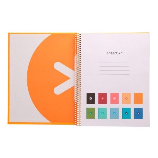 Quaderno A4 Antartik Spirale Copertina Rigida 80 Fogli 90g Giallo