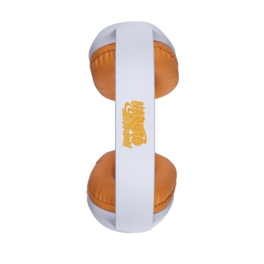 Auriculares Konix Naruto inalámbricos Bluetooth 5.3 gaming con micrófono y cable 3,5 mm naranja y blanco