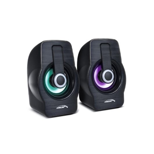Haut-parleurs Audiocore 2 voies filaires avec contrôle rotatif et rétroéclairage 3W alimentation USB