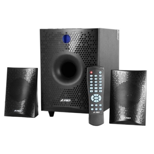Colunas F&D 2.1 canais Bluetooth 4.0 18W com comando à distância