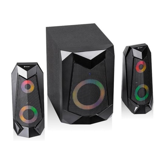 Altavoces Tracer Alámbricos 20W avec Bluetooth et rétroéclairage noir