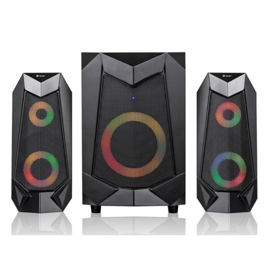 Altavoces Tracer Alámbricos 20W avec Bluetooth et rétroéclairage noir