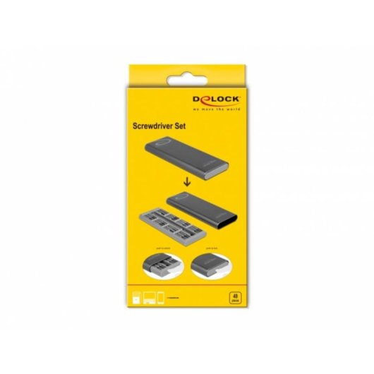 Juego de destornilladores de precisión Delock 49 piezas