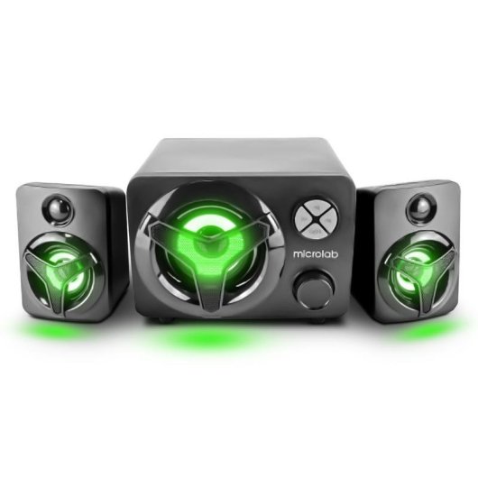 Colunas Microlab U210 2.1 canais sem fios e com fios 11W Bluetooth rádio FM