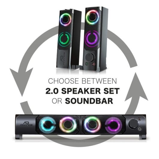 Altavoces Advance SoundPhonic 2.0 RGB Alámbricos 6W con retroiluminación LED