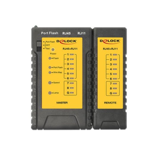 Testatore di cavi Delock 86407 RJ-12 RJ-45 a coppia ritorta nero