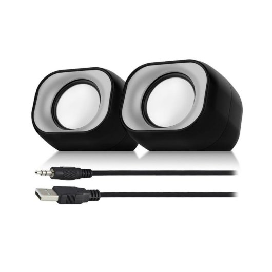 Colunas Eminent com fios 2.0 canais 6W USB com controlo de volume