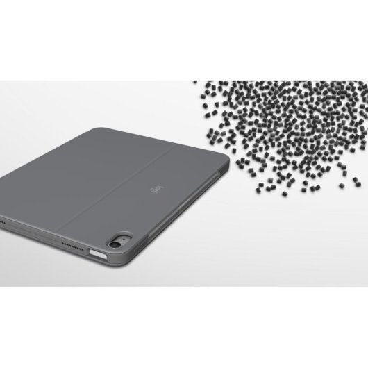 Cover con Tastiera Logitech Combo Touch per iPad Air 11" M2, QWERTZ Svizzero, Trackpad, Grigio