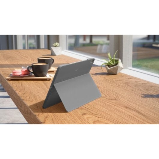 Cover con Tastiera Logitech Combo Touch per iPad Air 11" M2, QWERTZ Svizzero, Trackpad, Grigio