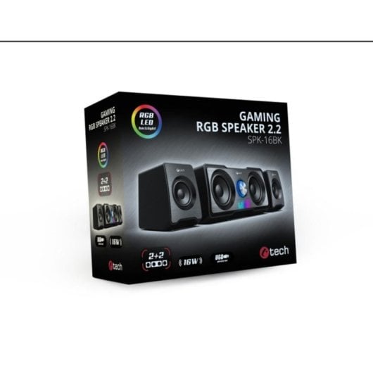 Altoparlanti C-Tech 2.1 canali USB 16 W con controllo rotativo compatto