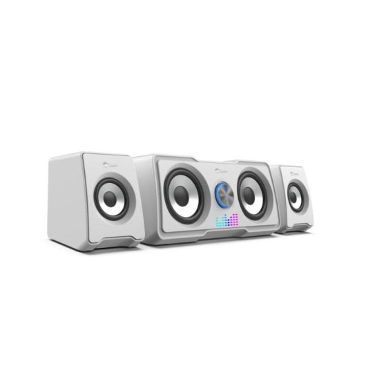 Colunas C-Tech 2.1 canais USB 16 W com controlo rotativo branco