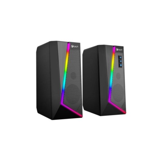 Haut-parleurs C-Tech 2 voies filaires 6W avec rétroéclairage et USB