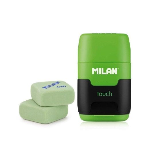 Gomma e Temperino Milan Touch Pack Afilaborras Compact Verde