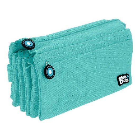 Estuche Escolar Grafoplás Bits and Bobs Azul Claro Expandible 4 Apartados